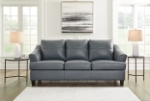 Picture of Coconut White/Gray Leather Sofa