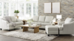 Picture of Coconut White/Gray Leather Sofa