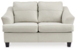 Picture of Coconut White/Gray Leather Loveseat