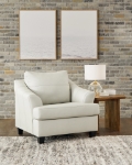 Picture of Coconut White/Gray Leather Chair