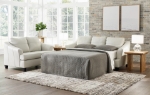 Picture of Coconut White/Gray Leather Sofa Sleeper