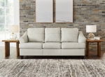 Picture of Coconut White/Gray Leather Sofa Sleeper