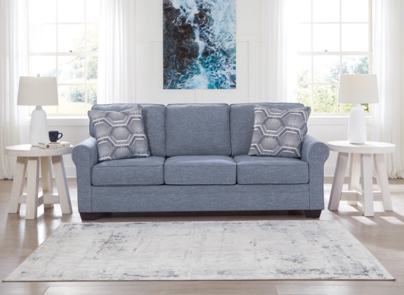 Picture of Denim Fabric Sofa, Loveseat and Chair