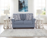 Picture of Denim Fabric Sofa, Loveseat and Chair