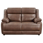 Picture of Leather Arm Loveseat Dark Brown