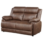 Picture of Leather Arm Loveseat Dark Brown