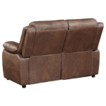 Picture of Leather Arm Loveseat Dark Brown