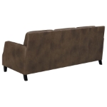 Picture of Genuine Leather Arm Sofa Brown Sugar