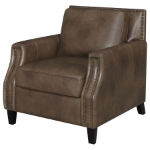 Picture of Genuine Leather Arm Chair Brown Sugar