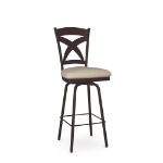 Picture of Marcus swivel stool Upholstered seat and metal backrest Counter height Chair