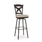 Picture of Marcus swivel stool Upholstered seat and metal backrest Counter height Chair