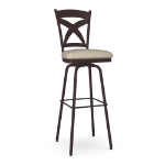 Picture of Marcus swivel stool Upholstered seat and metal backrest Counter height Chair