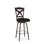 Picture of Marcus swivel stool Upholstered seat and metal backrest Counter height Chair