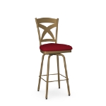 Picture of Marcus swivel stool Upholstered seat and metal backrest Counter height Chair