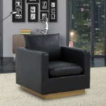 Picture of Leather Chair with Gold Frame