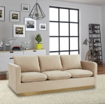 Picture of Velvet Sofa with Gold Frame