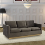 Picture of Velvet Sofa with Gold Frame