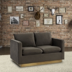 Picture of Velvet Sofa, Loveseat and Chair with Gold Frame