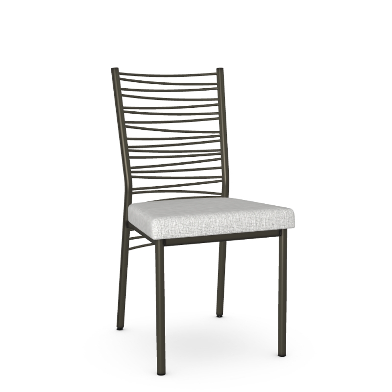 Picture of Crescent Upholstered seat and  metal backrest Chair