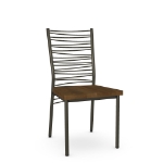 Picture of Crescent Upholstered seat and  metal backrest Chair