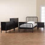 Picture of White/Black Vintage Artistry Platform Twin Bed