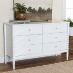 Picture of White/Black/Oak Brown Vintage Artistry 6 Drawer Dresser