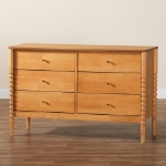 Picture of White/Black/Oak Brown Vintage Artistry 6 Drawer Dresser