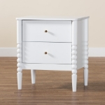 Picture of White/Black/Oak Brown Vintage Artistry 2 Drawer Nightstand