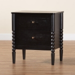 Picture of White/Black/Oak Brown Vintage Artistry 2 Drawer Nightstand