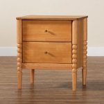 Picture of White/Black/Oak Brown Vintage Artistry 2 Drawer Nightstand