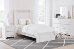 Picture of White 6 Drawer Dresser and Mirror