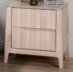 Picture of 2 Drawer White Wash Engineered Wood Night stand