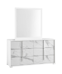 Picture of White Dresser and Mirror