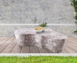 Picture of 59.5"/ 21" Marble Finish Concrete Coffee Table and End Table