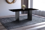 Picture of 55"/62"/71" Dining Table with a Rectangular Glass/Sintered Stone Tabletop and Stainless Steel Base