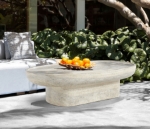 Picture of 59.5" Concrete Table in Travertine Finish Coffee Table