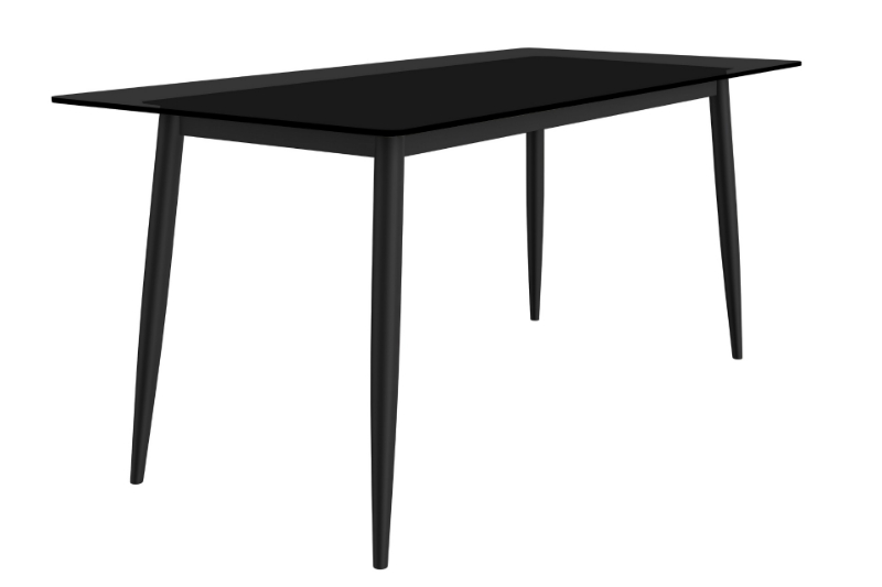 Picture of 55"/62"/71" Dining Table with a Rectangular Glass/Stone Tabletop in Steel Base