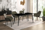 Picture of 55"/62"/71" Dining Table with a Rectangular Glass/Stone Tabletop in Steel Base