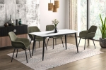 Picture of 55"/62"/71" Dining Table with a Rectangular Glass/Stone Tabletop in Steel Base