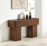 Picture of 52"/ 20" Rich Finish Oak Veneer Coffee Table, Console Table, End Table