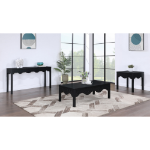 Picture of 47.5"/54"/24" Rich Finish Scalloped Aprons Coffee Table, Console Table, End Table