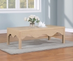 Picture of 47.5"/54"/24" Rich Finish Scalloped Aprons Coffee Table, Console Table, End Table