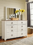 Picture of Whitewash Dresser and Mirror