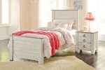 Picture of Whitewash Twin Panel Bedroom Sets W/Storage or W/o Storage