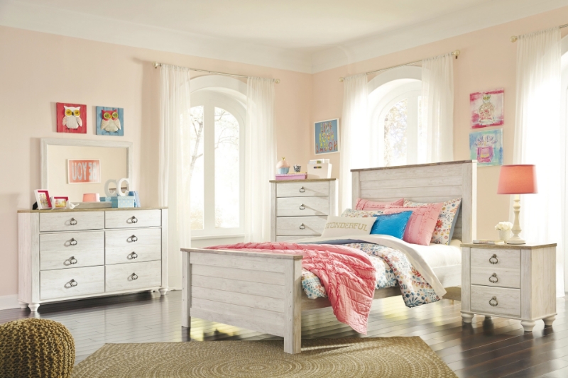 Picture of Whitewash Full Panel Bedroom Sets W/Storage or W/o Storage