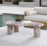 Picture of 47.5" Concrete Art Deco Indoor/Outdoor Concrete Coffee Table