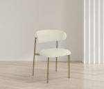 Picture of Leather Upholstered Dining Chair with Gold or Black Legs