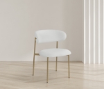 Picture of Leather Upholstered Dining Chair with Gold or Black Legs