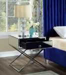 Picture of 24" Rich Chrome Stainless Steel Base Mirrored Chrome Handle Side Table