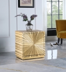 Picture of 24" Intricate Hand Carved Starburst Look Side Table